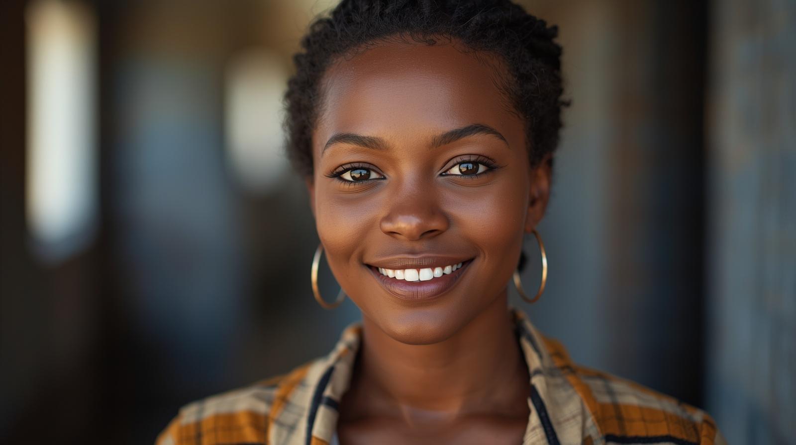 Woman from Malawi aged 25 35 wearing modern casual clothing 1